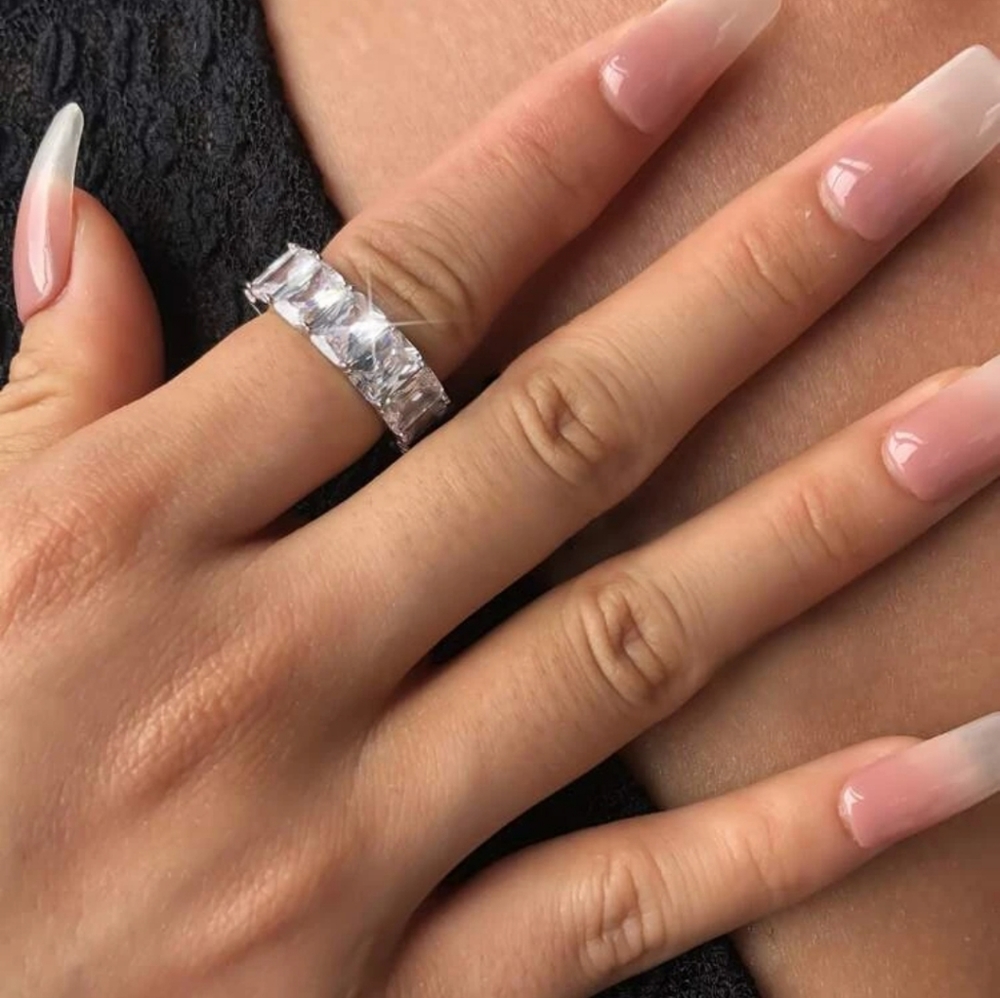 3/$25 Rhinestone silver ring